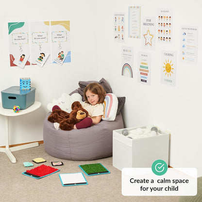 Calm Down Corner Boho Theme - Full Set, Including Weighted Lap Teddy