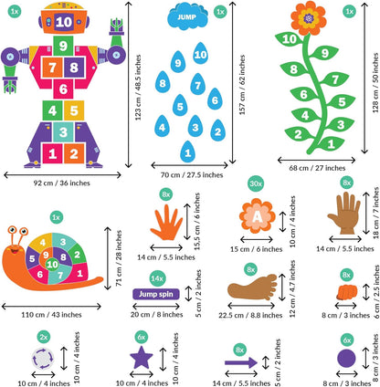 Sensory Adventure Path Decals - Hopscotch and Learning Theme