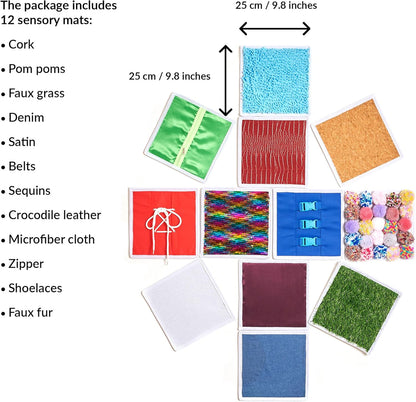 Sensory Wall Panels 12 PK - For Sensory Wall Play, Classroom And Schools