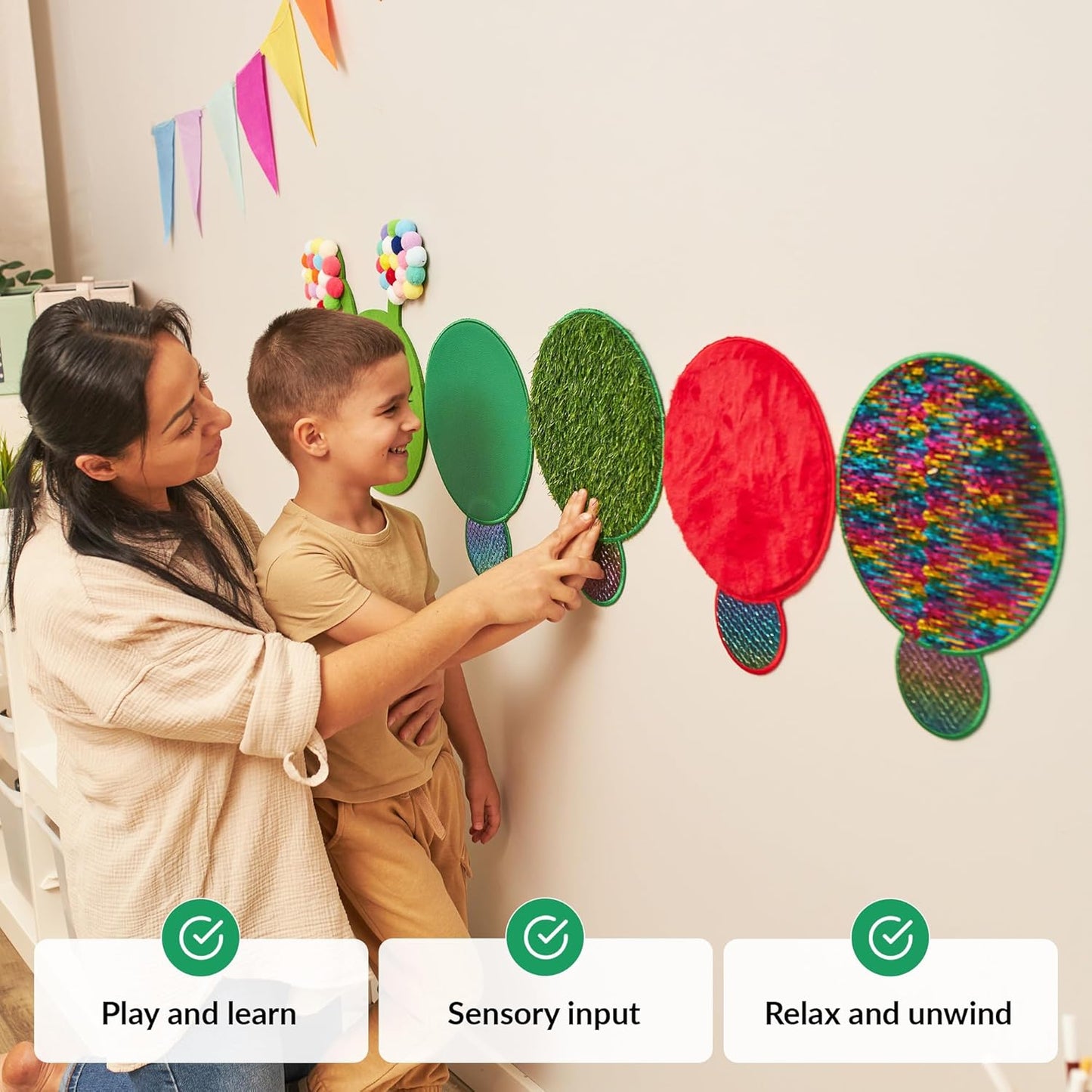 Sensory Wall Panels Catepillar - For Sensory Wall Play, Classroom And Schools