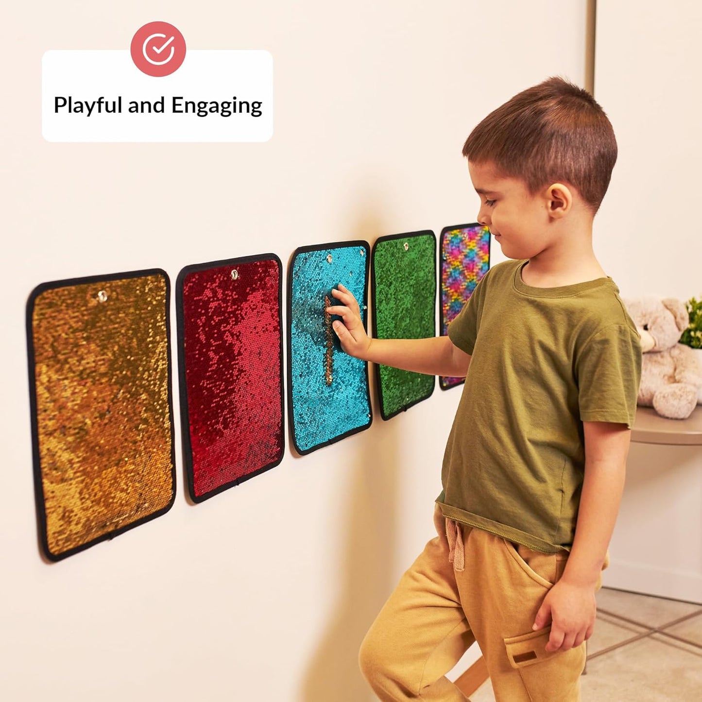 Sensory Mats - Flipable Sequins. Colors, Sequins and Art