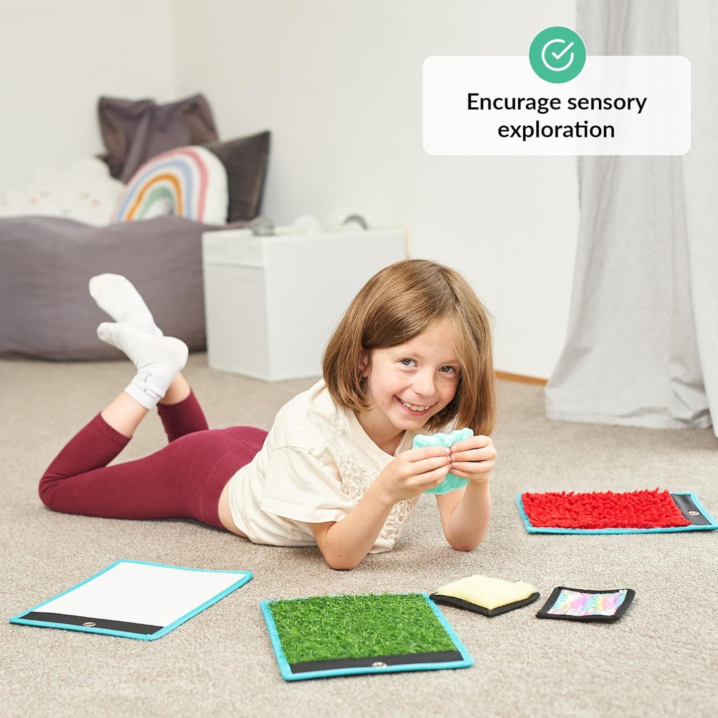 Calm Down Corner Boho Theme - With Sensory Toys, Posters & Learnings Materials