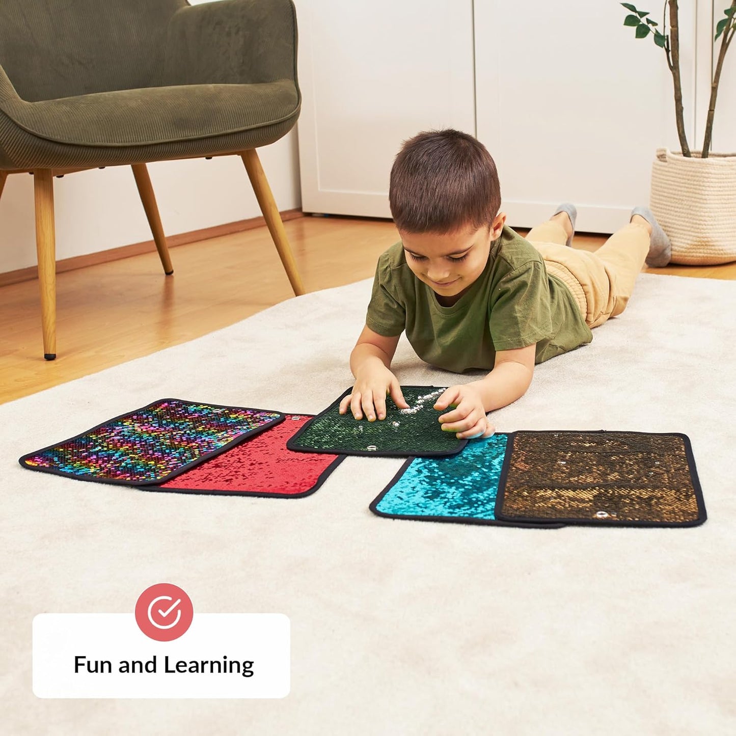 Sensory Mats - Flipable Sequins. Colors, Sequins and Art