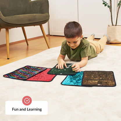 Sensory Mats - Flipable Sequins. Colors, Sequins and Art