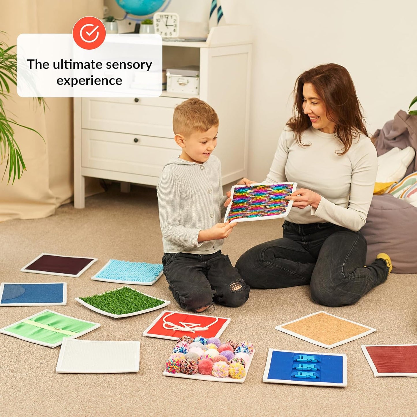 Sensory Wall Panels 12 PK - For Sensory Wall Play, Classroom And Schools