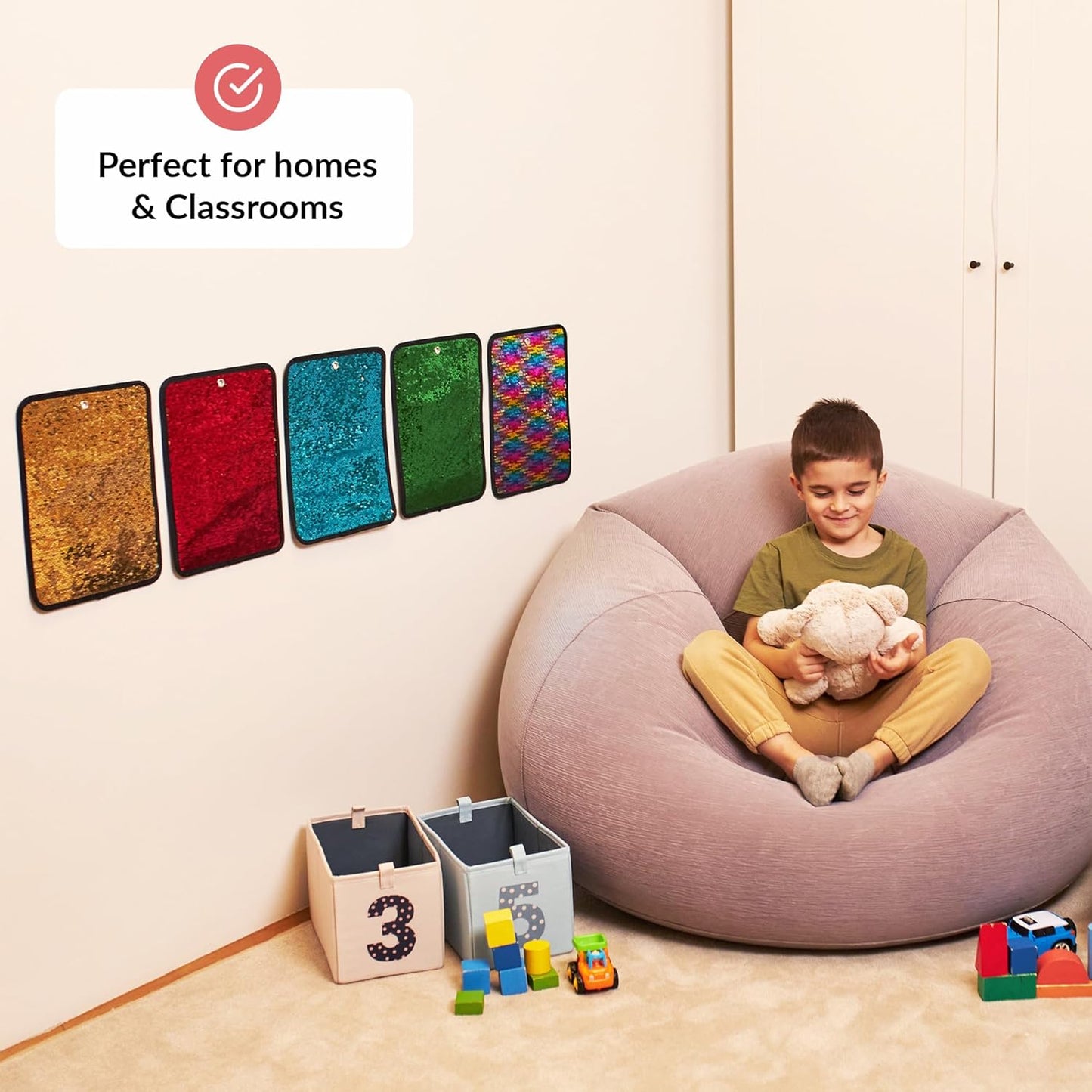 Sensory Mats - Flipable Sequins. Colors, Sequins and Art