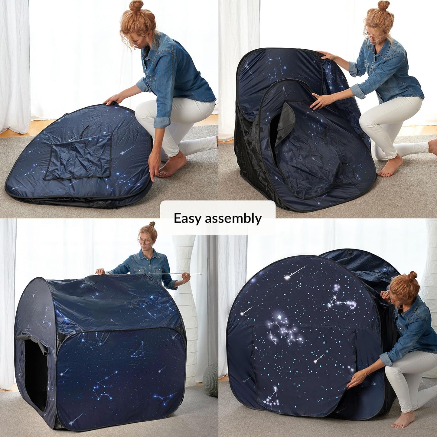 Calming Corner Sensory Tent - Big Size, Star Theme Design