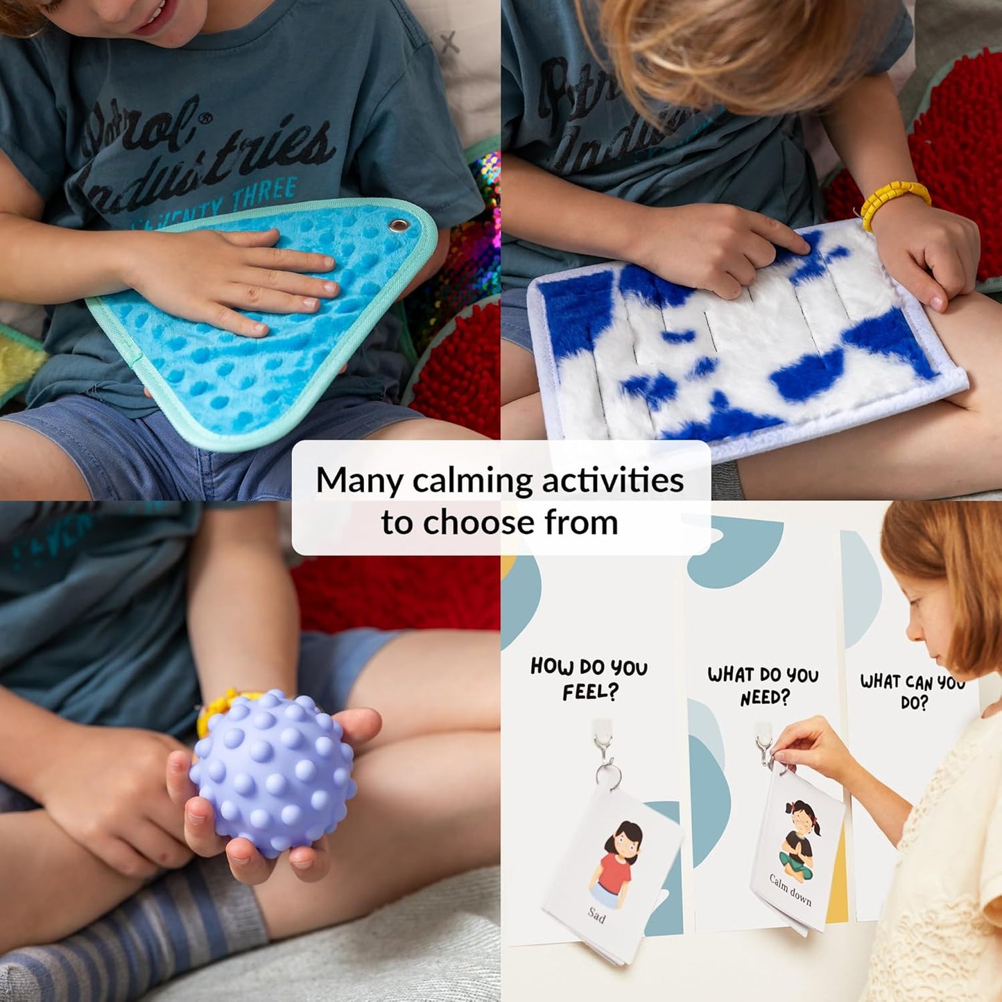 Calm Down Corner Boho & Dog Theme - Full Set, Including Weighted Lap Dog