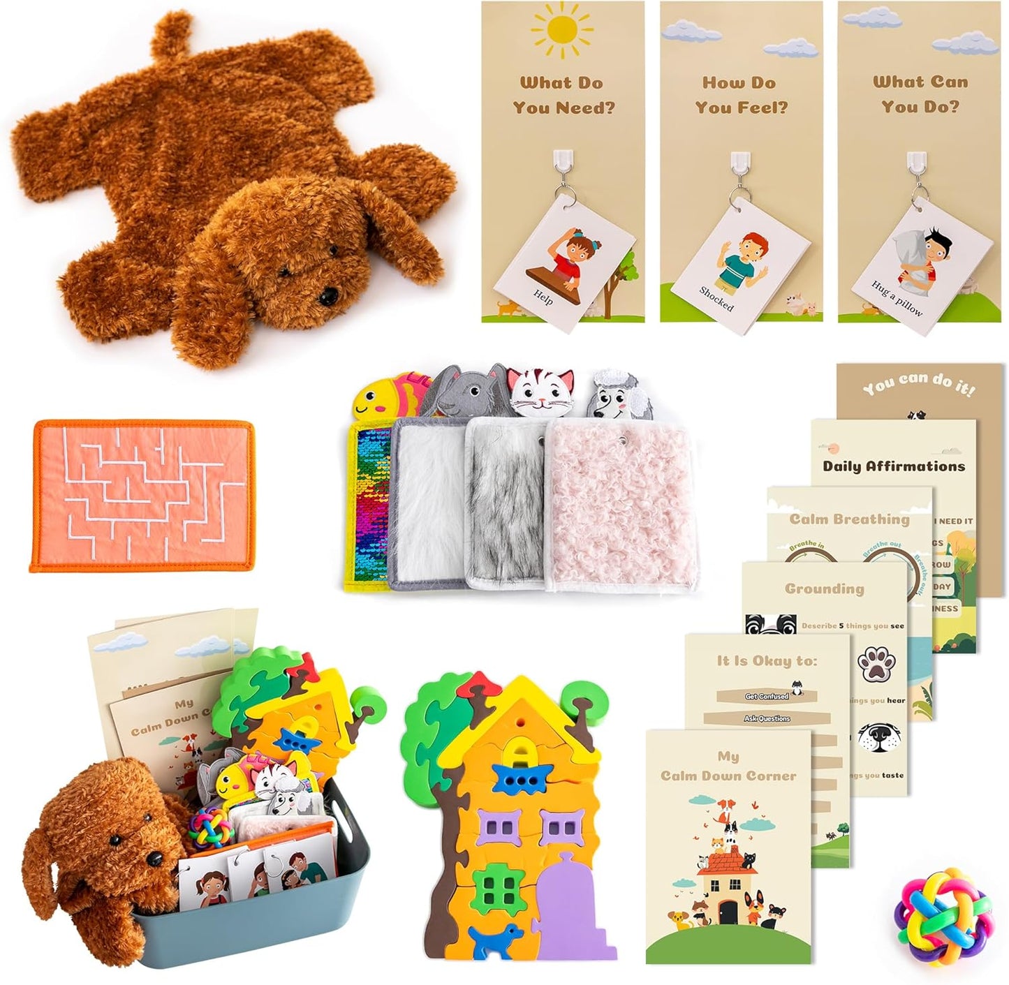 Calm Down Corner Pets Theme - Full Set, Including Weighted Lap Dog