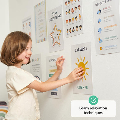 Calm Down Corner Boho Theme - Full Set, Including Weighted Lap Teddy