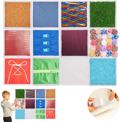 Sensory Wall Panels 12 PK - For Sensory Wall Play, Classroom And Schools
