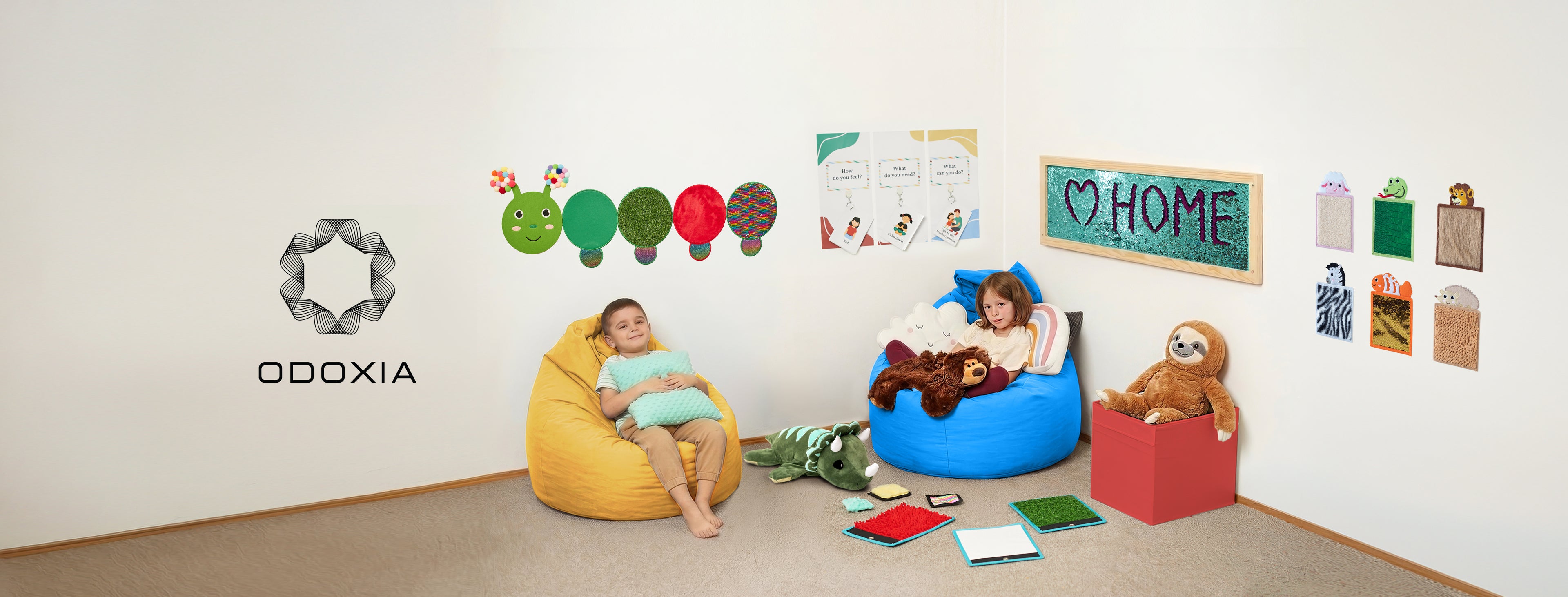 A banner displaying a wide range of sensory products.